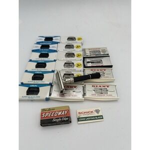 Gillette Super Adjustable Black Beauty Safety Razor, Settings 1-9 w/blades‎